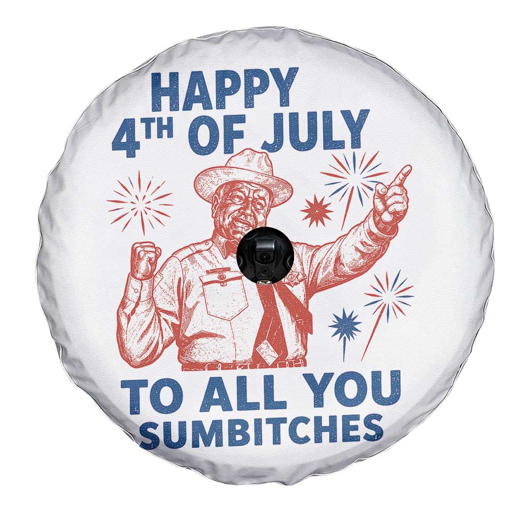 Happy 4th Of July To All You Sumbitches Spare Tire Cover Funny Independence Day Meme