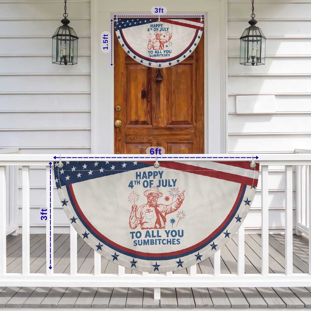 Happy 4th Of July To All You Sumbitches Patriotic Fan Flag Funny Independence Day Meme