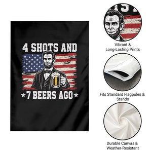 Funny 4th of July Abraham Lincoln Drinking Beer Garden Flag 4 Shots and 7 Beers Ago Patriotic Independence Day Meme TS10 Print Your Wear