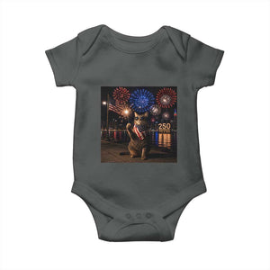 USA 250th Anniversary Cat Baby Onesie Funny 4th Of July Independence Day 250 Years 1776 2026 Patriotic Celebration Meme