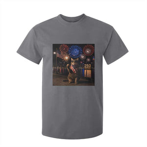 USA 250th Anniversary Cat T Shirt For Kid Funny 4th Of July Independence Day 250 Years 1776 2026 Patriotic Celebration Meme