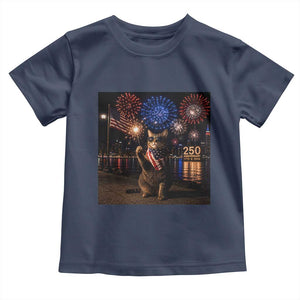 USA 250th Anniversary Cat Toddler T Shirt Funny 4th Of July Independence Day 250 Years 1776 2026 Patriotic Celebration Meme