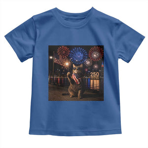 USA 250th Anniversary Cat Toddler T Shirt Funny 4th Of July Independence Day 250 Years 1776 2026 Patriotic Celebration Meme