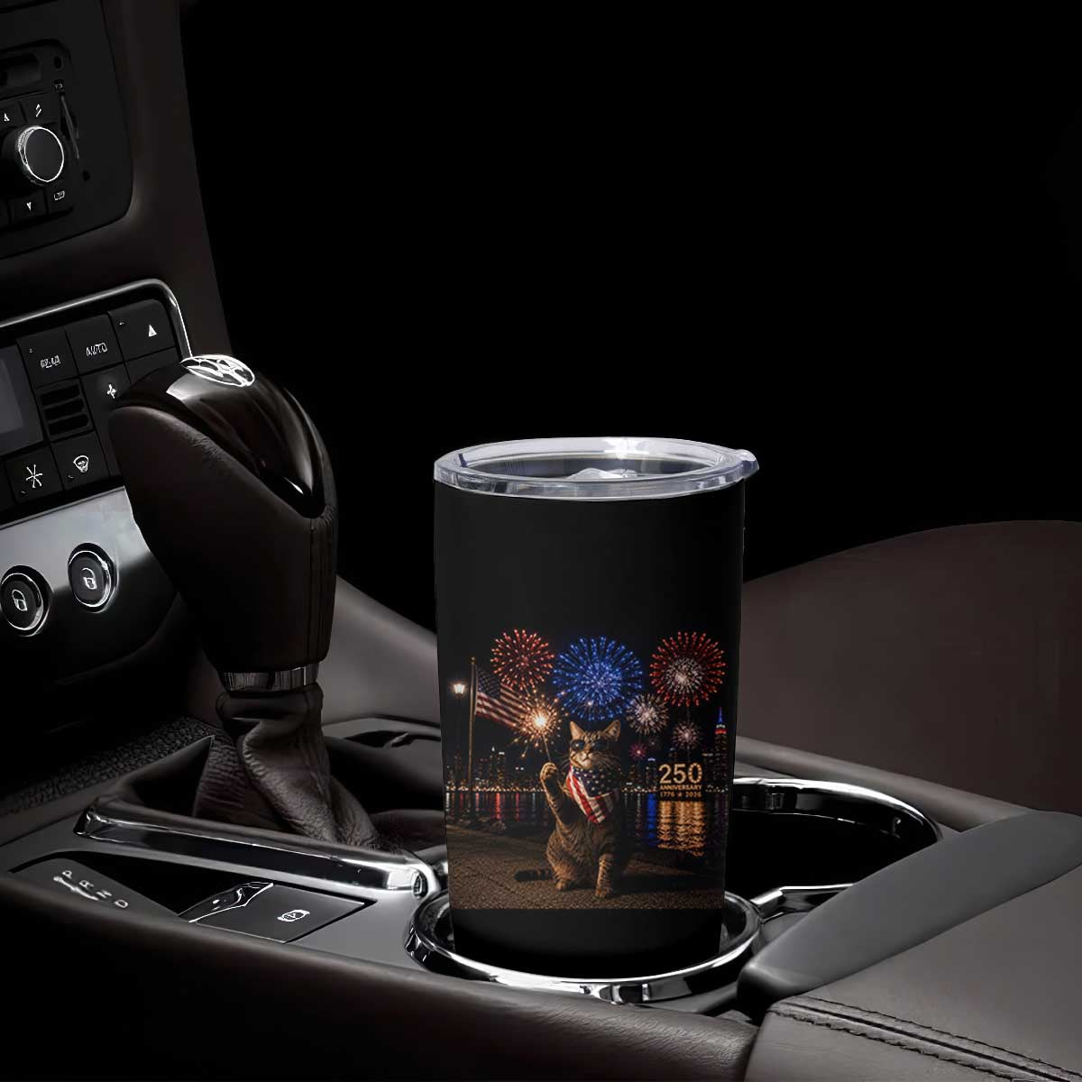 USA 250th Anniversary Cat Tumbler Cup Funny 4th Of July Independence Day 250 Years 1776 2026 Patriotic Celebration Meme