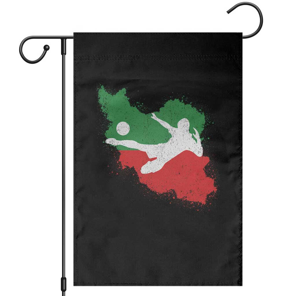 Iran Soccer Garden Flag Vintage Watercolors Iran Flag Iranian World Football Fan TS10 Black Print Your Wear