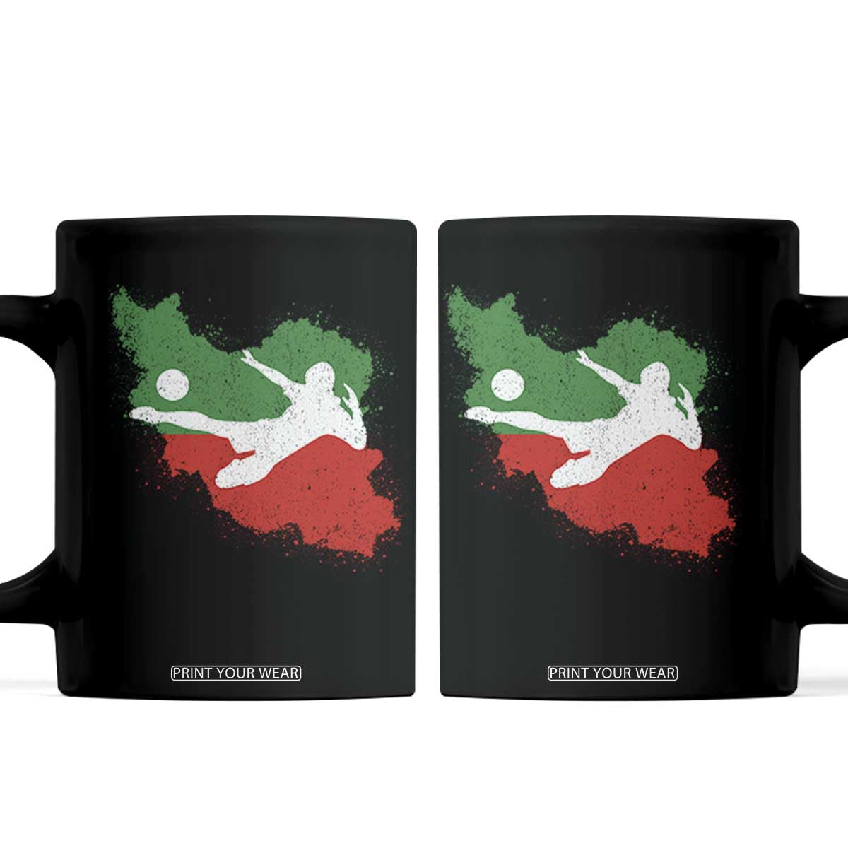 Iran Soccer Coffee Mug Vintage Watercolors Iran Flag Iranian World Football Fan TS10 Black Print Your Wear