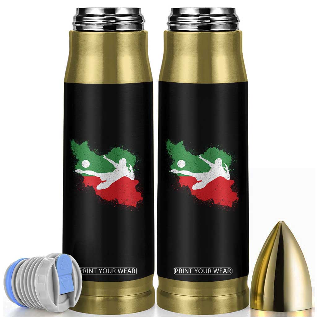 Iran Soccer Bullet Tumbler Vintage Watercolors Iran Flag Iranian World Football Fan TS10 Black Print Your Wear