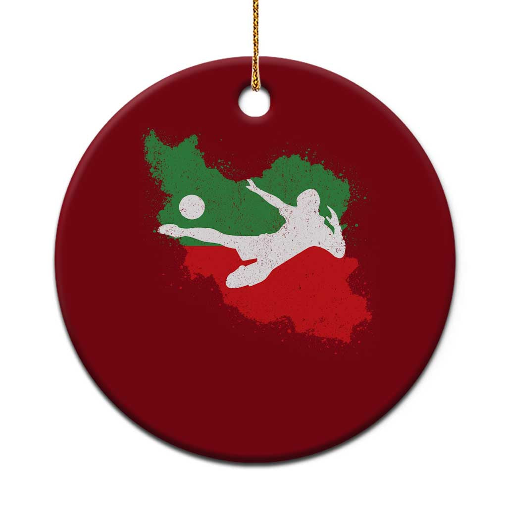 Iran Soccer Ceramic Ornament Vintage Watercolors Iran Flag Iranian World Football Fan TS10 1pc Red Print Your Wear
