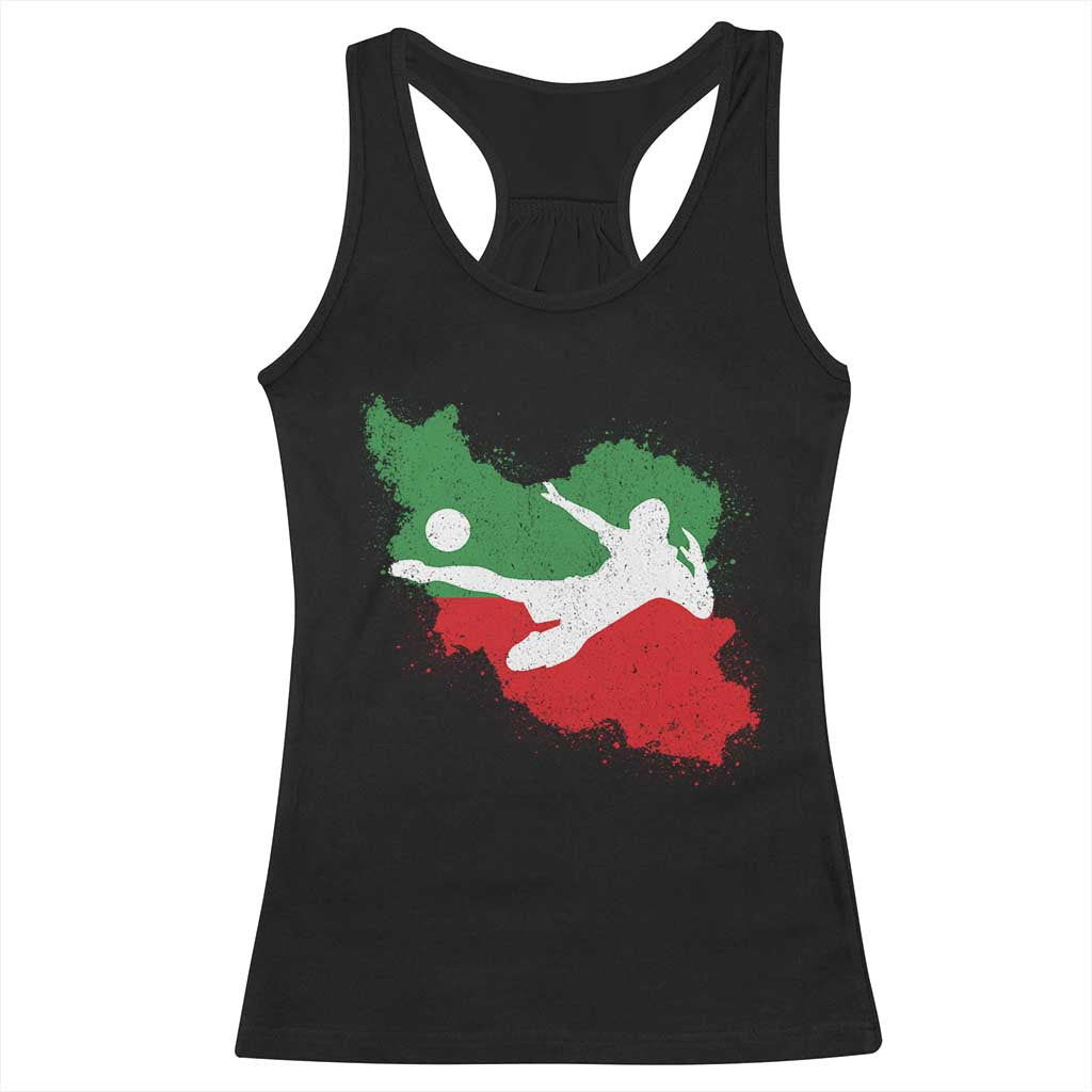 Iran Soccer Racerback Tank Top Vintage Watercolors Iran Flag Iranian World Football Fan TS10 Black Print Your Wear