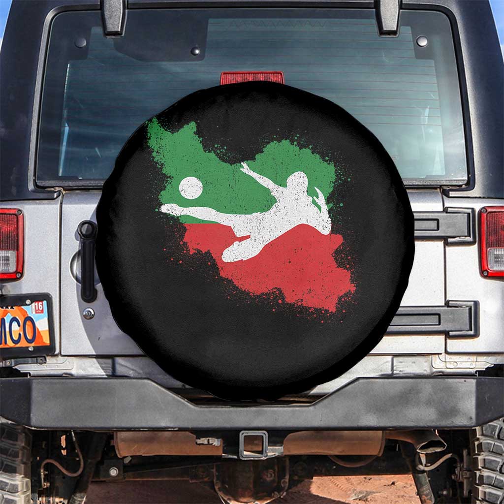 Iran Soccer Spare Tire Cover Vintage Watercolors Iran Flag Iranian World Football Fan TS10 No hole Black Print Your Wear