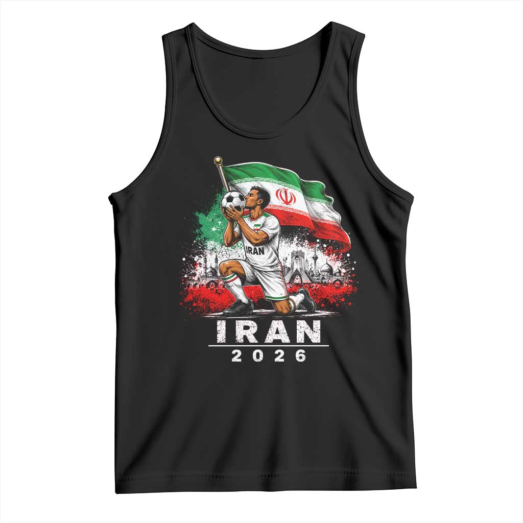 Iran Soccer 2026 Tank Top Retro Vintage Watercolors Iranian Persian World Football Fan TS10 Black Print Your Wear