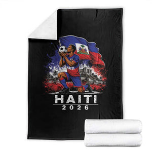 Haiti Soccer 2026 Throw Blanket Haitian World Football Fan Ayiti Lover