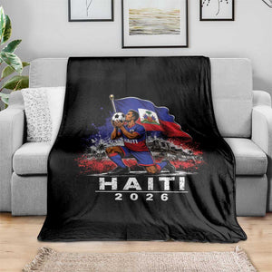 Haiti Soccer 2026 Throw Blanket Haitian World Football Fan Ayiti Lover