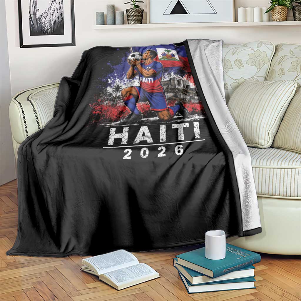 Haiti Soccer 2026 Throw Blanket Haitian World Football Fan Ayiti Lover