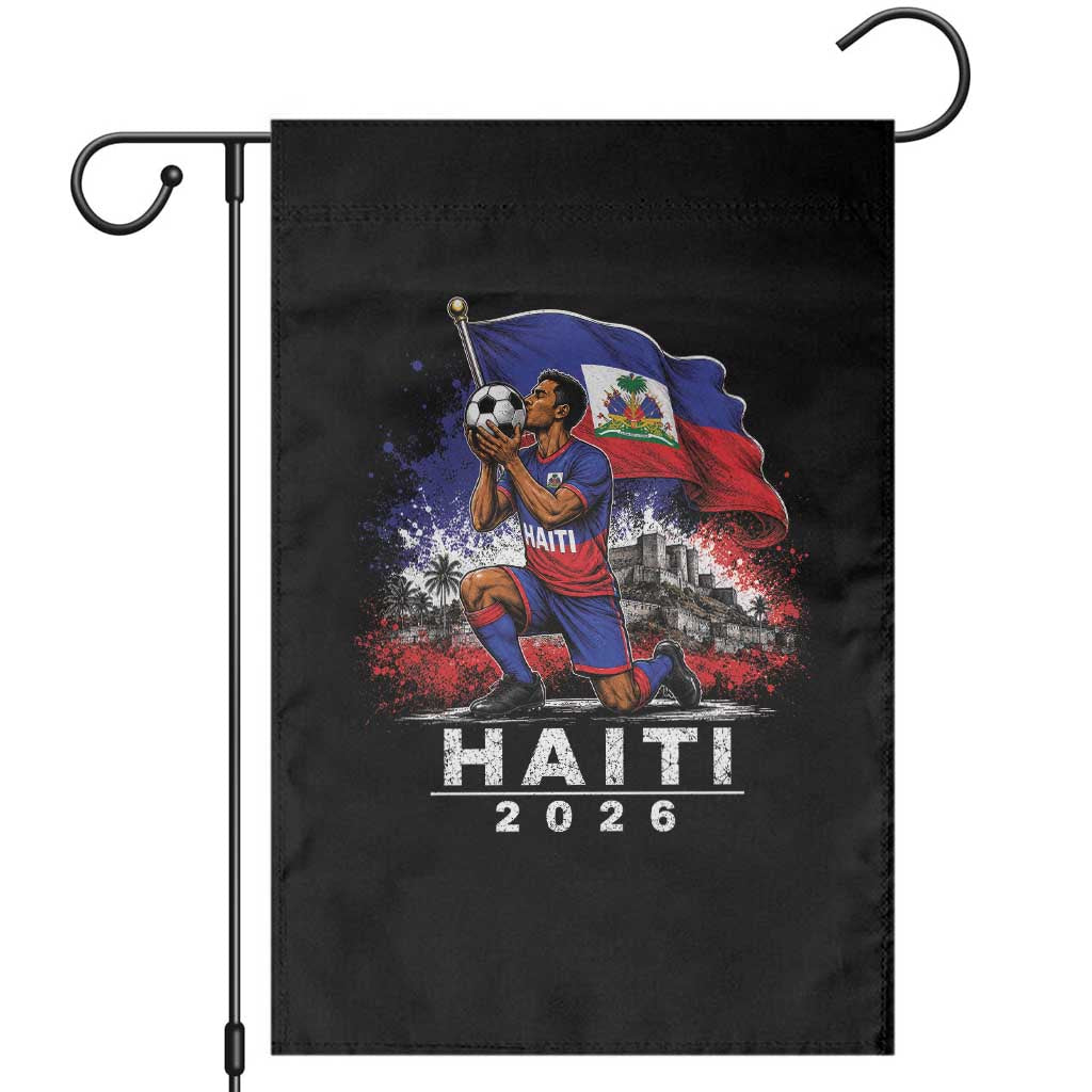 Haiti Soccer 2026 Garden Flag Haitian World Football Fan Ayiti Lover TS10 Black Print Your Wear