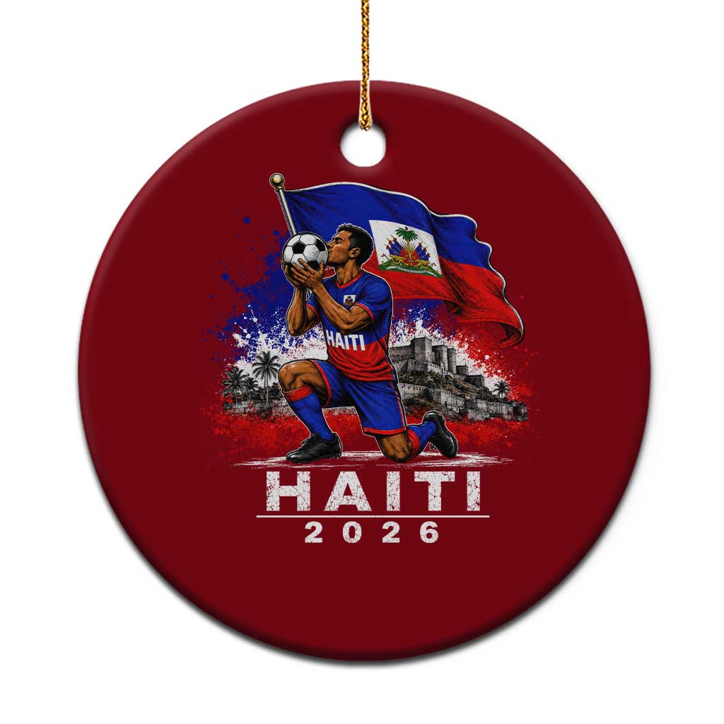 Haiti Soccer 2026 Ceramic Ornament Haitian World Football Fan Ayiti Lover