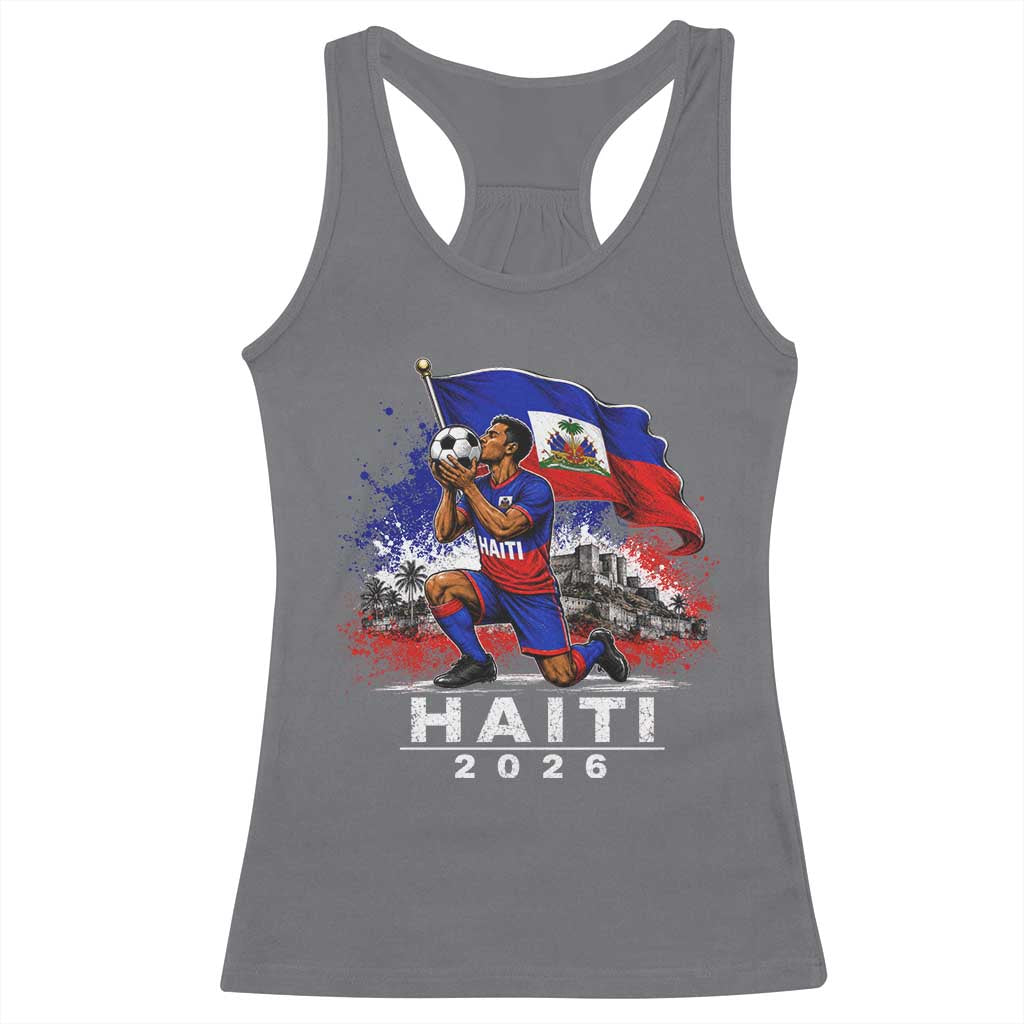 Haiti Soccer 2026 Racerback Tank Top Haitian World Football Fan Ayiti Lover