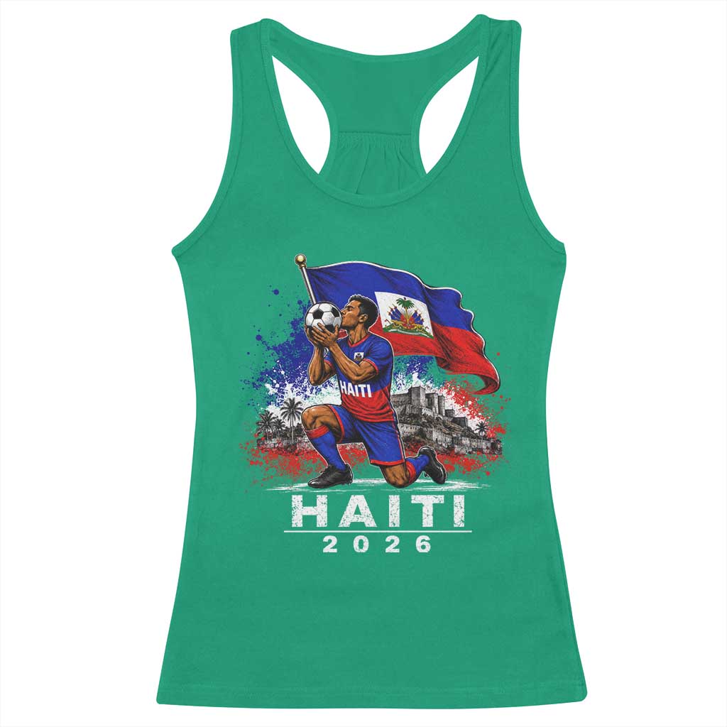 Haiti Soccer 2026 Racerback Tank Top Haitian World Football Fan Ayiti Lover