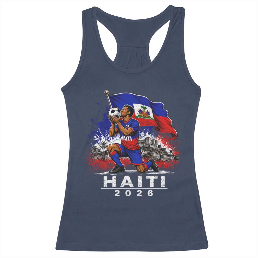 Haiti Soccer 2026 Racerback Tank Top Haitian World Football Fan Ayiti Lover