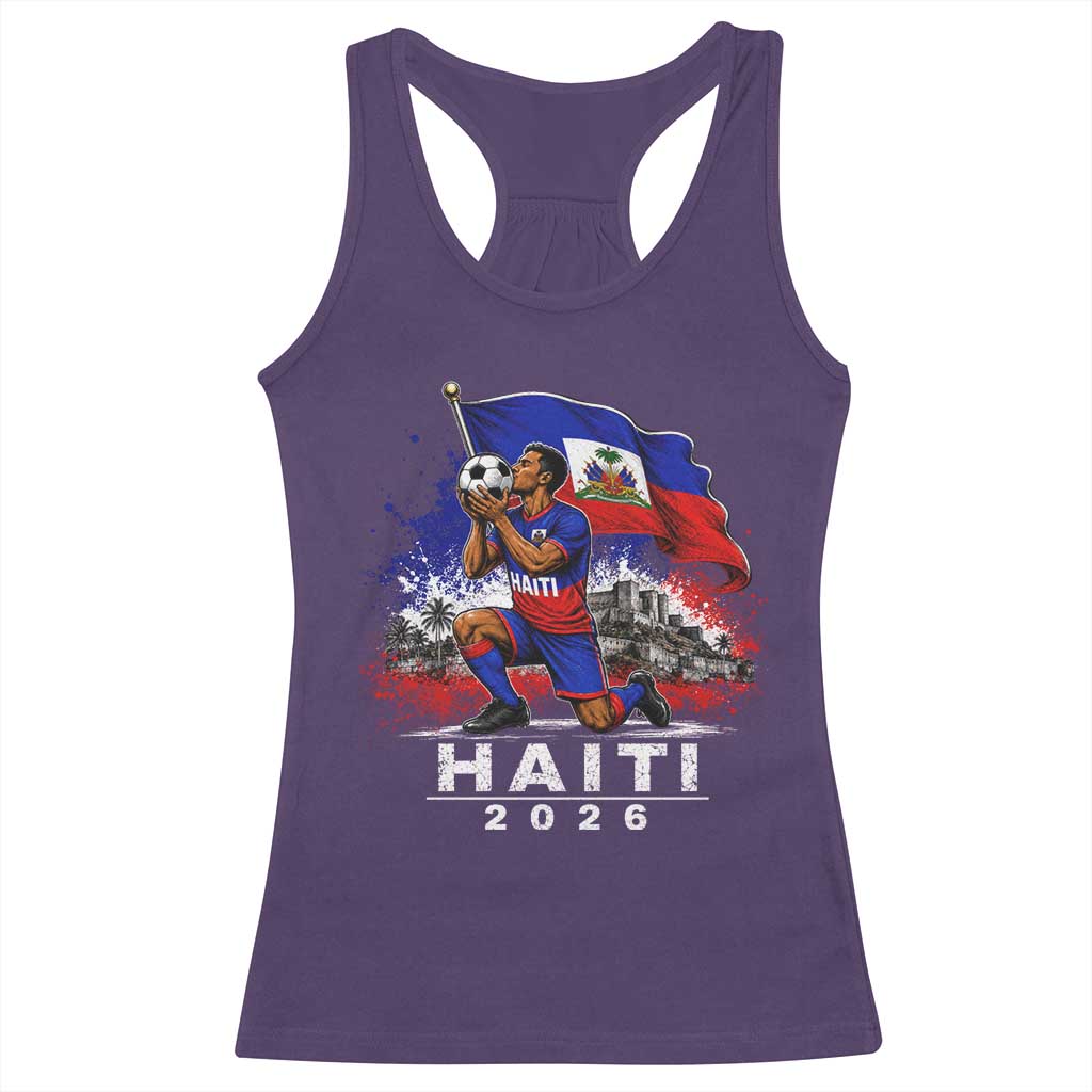 Haiti Soccer 2026 Racerback Tank Top Haitian World Football Fan Ayiti Lover