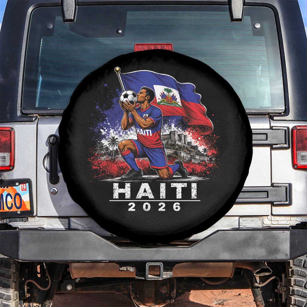 Haiti Soccer 2026 Spare Tire Cover Haitian World Football Fan Ayiti Lover