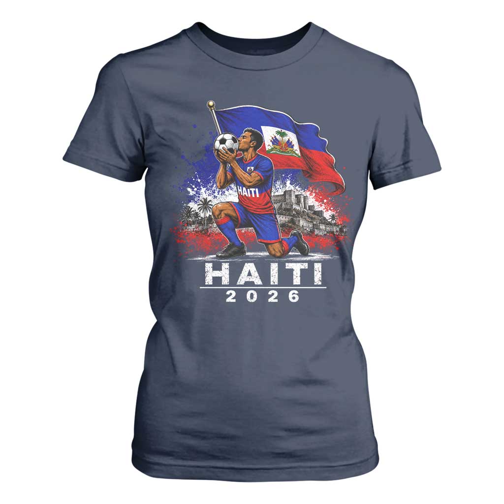 Haiti Soccer 2026 T Shirt For Women Haitian World Football Fan Ayiti Lover