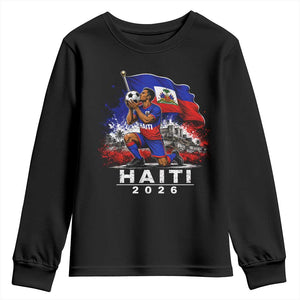Haiti Soccer 2026 Youth Sweatshirt Haitian World Football Fan Ayiti Lover