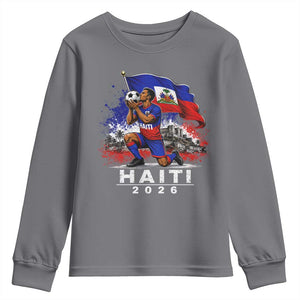Haiti Soccer 2026 Youth Sweatshirt Haitian World Football Fan Ayiti Lover