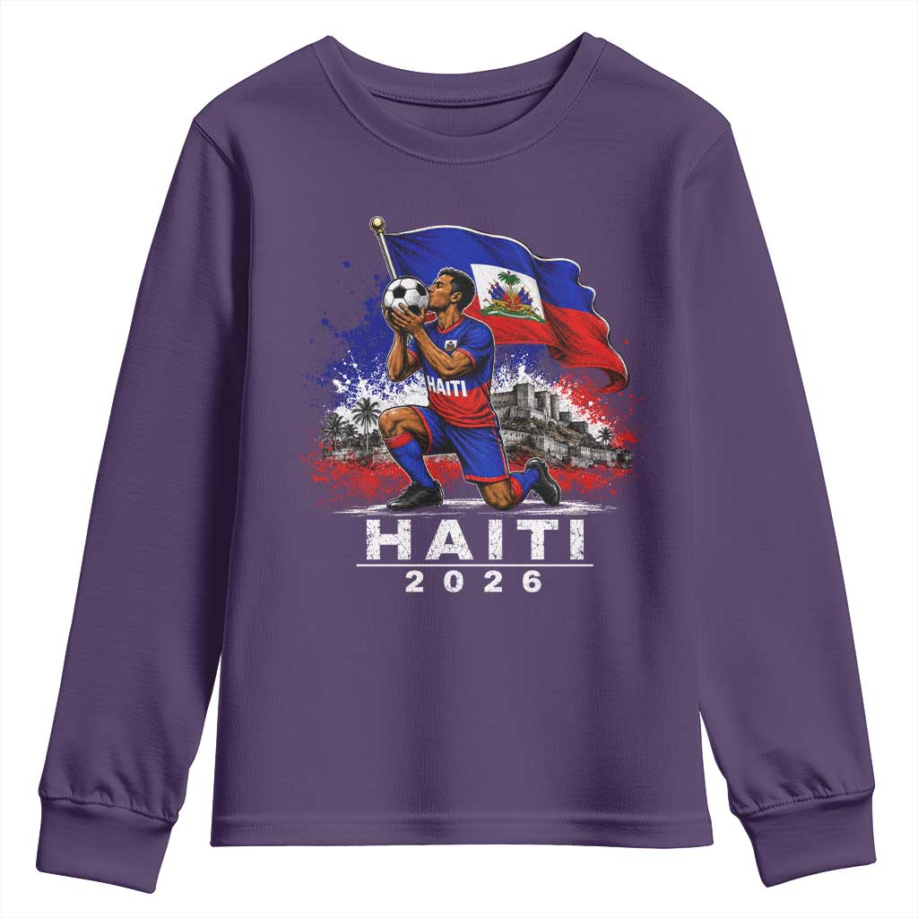 Haiti Soccer 2026 Youth Sweatshirt Haitian World Football Fan Ayiti Lover