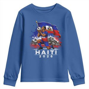 Haiti Soccer 2026 Youth Sweatshirt Haitian World Football Fan Ayiti Lover