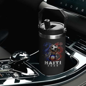 Haiti Soccer 2026 Flip Straw Tumbler World Football Fan Haitian Pride Ayiti TS10 Print Your Wear