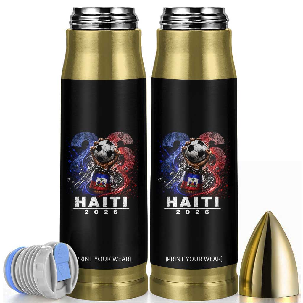 Haiti Soccer 2026 Bullet Tumbler World Football Fan Haitian Pride Ayiti