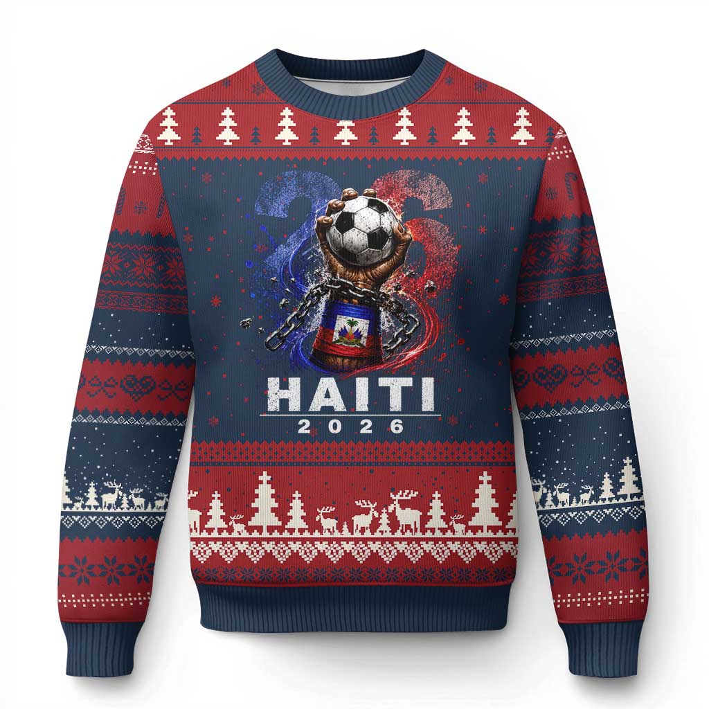 Haiti Soccer 2026 Ugly Christmas Sweater World Football Fan Haitian Pride Ayiti