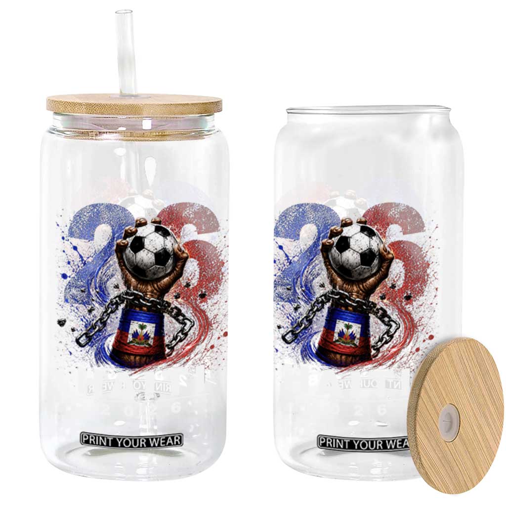 Haiti Soccer 2026 Glass Can World Football Fan Haitian Pride Ayiti