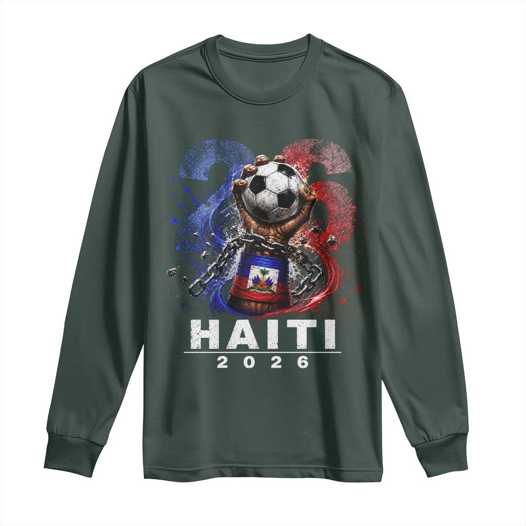Haiti Soccer 2026 Long Sleeve Shirt World Football Fan Haitian Pride Ayiti