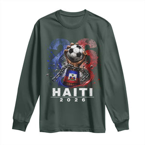 Haiti Soccer 2026 Long Sleeve Shirt World Football Fan Haitian Pride Ayiti