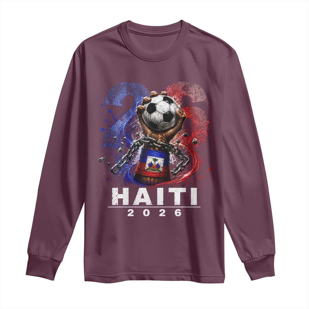 Haiti Soccer 2026 Long Sleeve Shirt World Football Fan Haitian Pride Ayiti