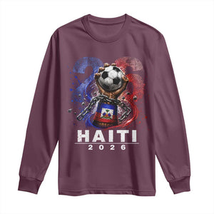 Haiti Soccer 2026 Long Sleeve Shirt World Football Fan Haitian Pride Ayiti