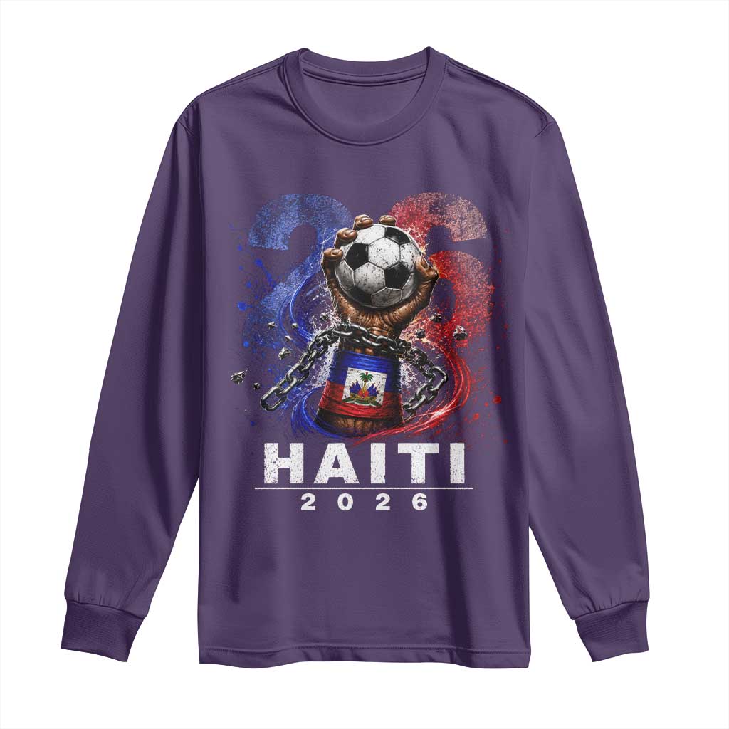 Haiti Soccer 2026 Long Sleeve Shirt World Football Fan Haitian Pride Ayiti
