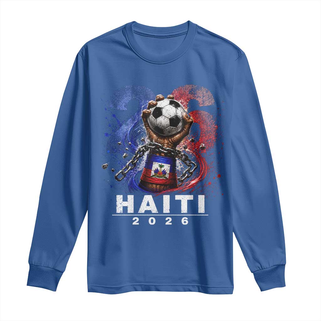 Haiti Soccer 2026 Long Sleeve Shirt World Football Fan Haitian Pride Ayiti