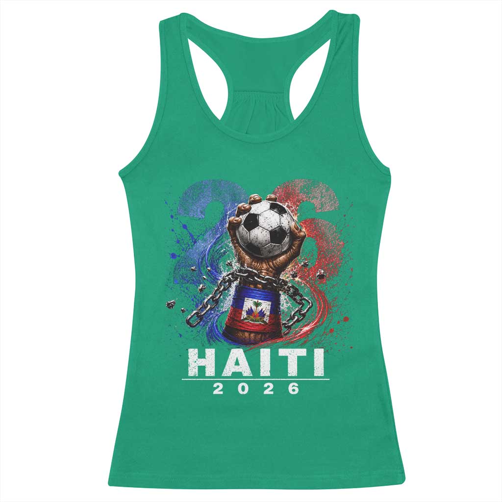 Haiti Soccer 2026 Racerback Tank Top World Football Fan Haitian Pride Ayiti