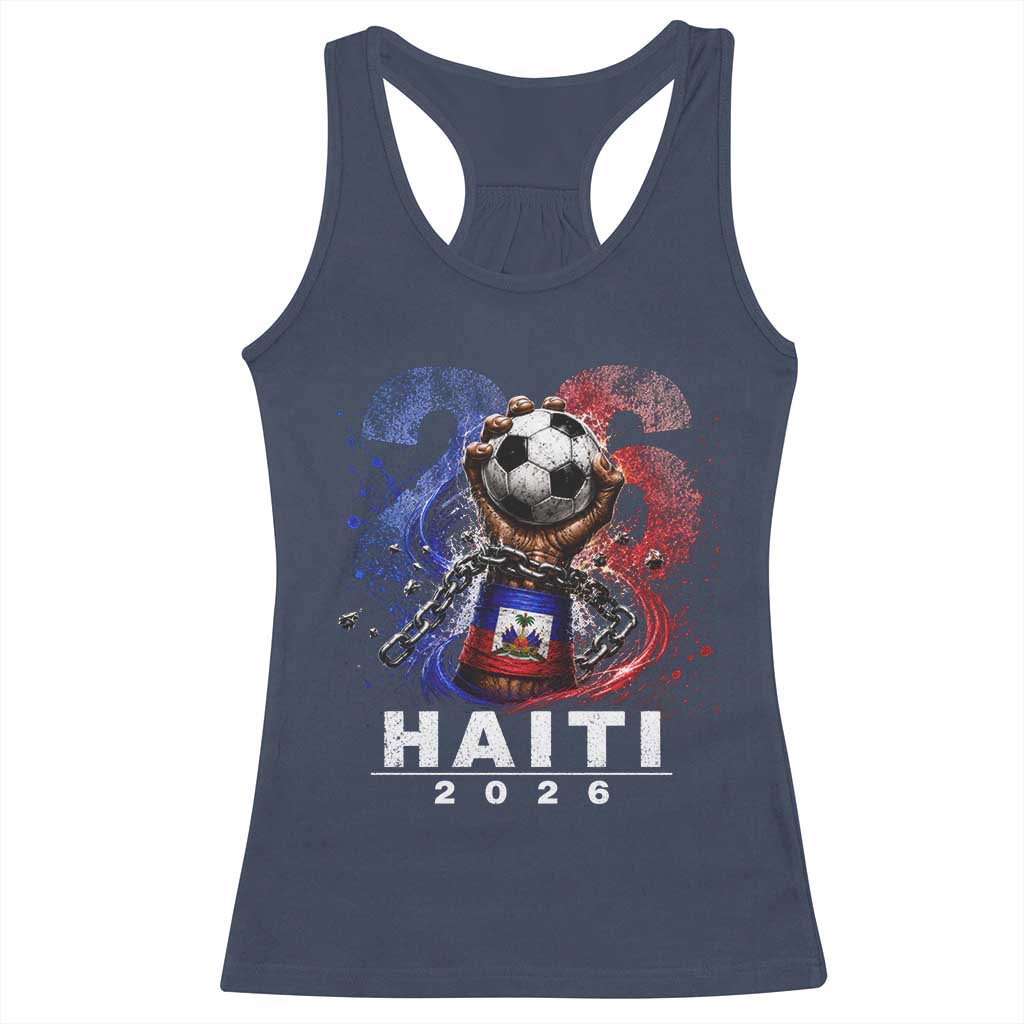 Haiti Soccer 2026 Racerback Tank Top World Football Fan Haitian Pride Ayiti