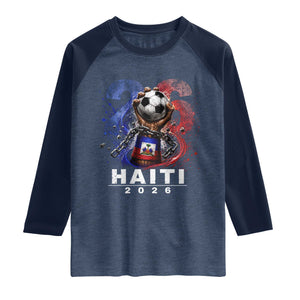 Haiti Soccer 2026 Raglan Shirt World Football Fan Haitian Pride Ayiti
