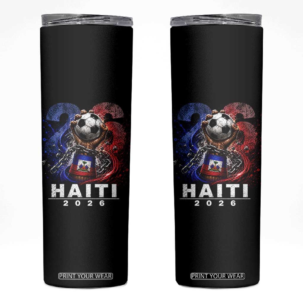 Haiti Soccer 2026 Skinny Tumbler World Football Fan Haitian Pride Ayiti