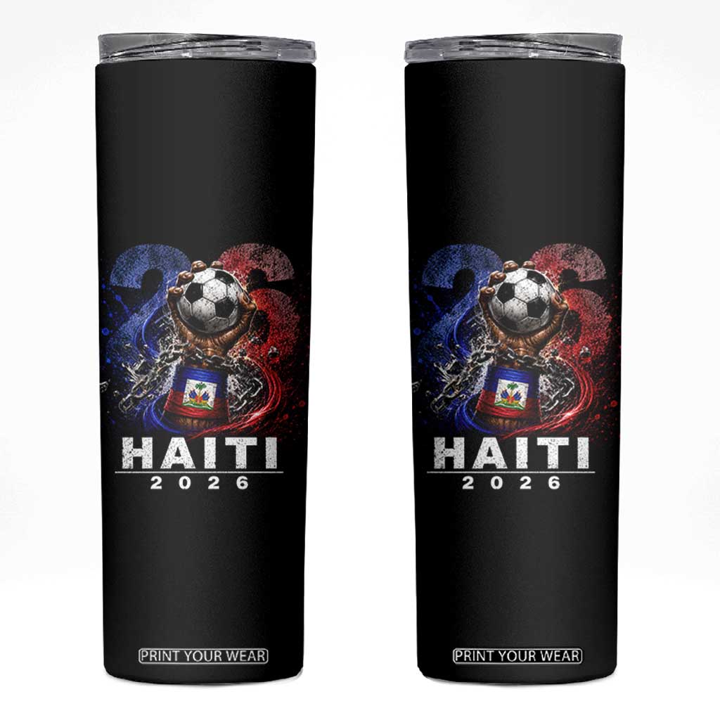 Haiti Soccer 2026 Skinny Tumbler World Football Fan Haitian Pride Ayiti TS10 Black Print Your Wear