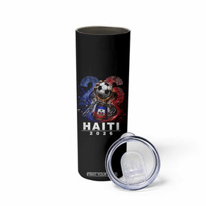 Haiti Soccer 2026 Skinny Tumbler World Football Fan Haitian Pride Ayiti