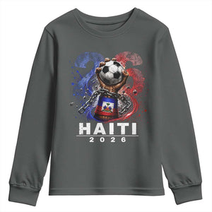 Haiti Soccer 2026 Youth Sweatshirt World Football Fan Haitian Pride Ayiti