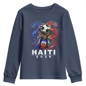 Haiti Soccer 2026 Youth Sweatshirt World Football Fan Haitian Pride Ayiti
