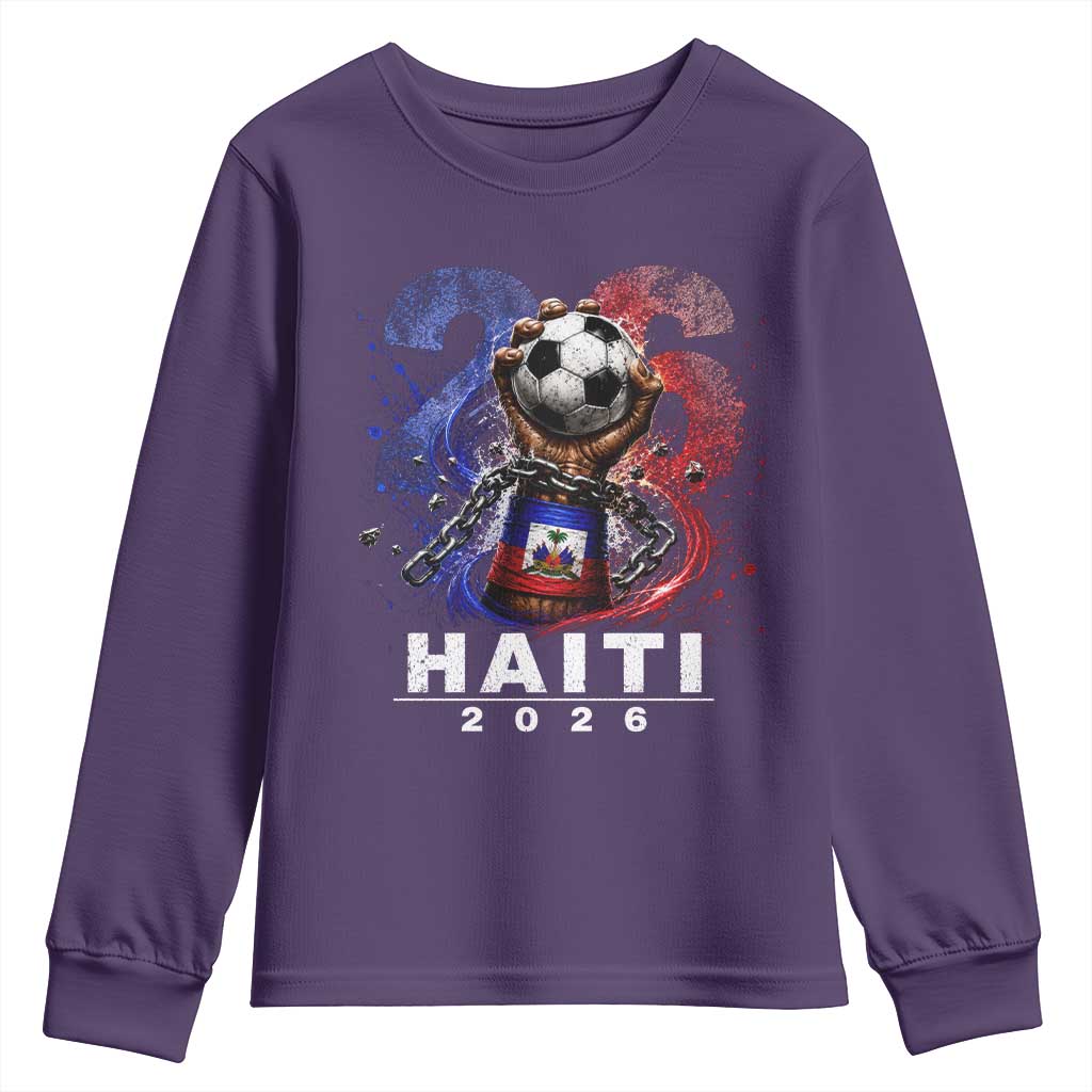 Haiti Soccer 2026 Youth Sweatshirt World Football Fan Haitian Pride Ayiti