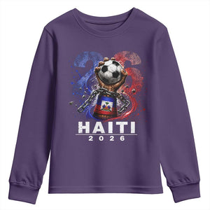 Haiti Soccer 2026 Youth Sweatshirt World Football Fan Haitian Pride Ayiti